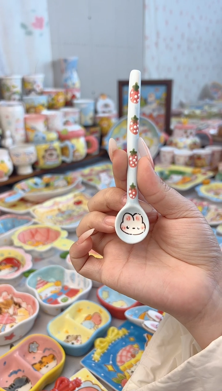 摆件陶景德镇陶瓷手绘微瑕