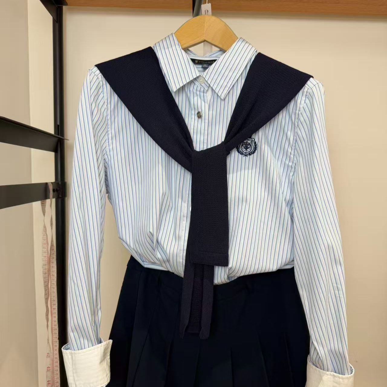 POLOWALK女士长袖衬衫学院风假两件2026春季新款