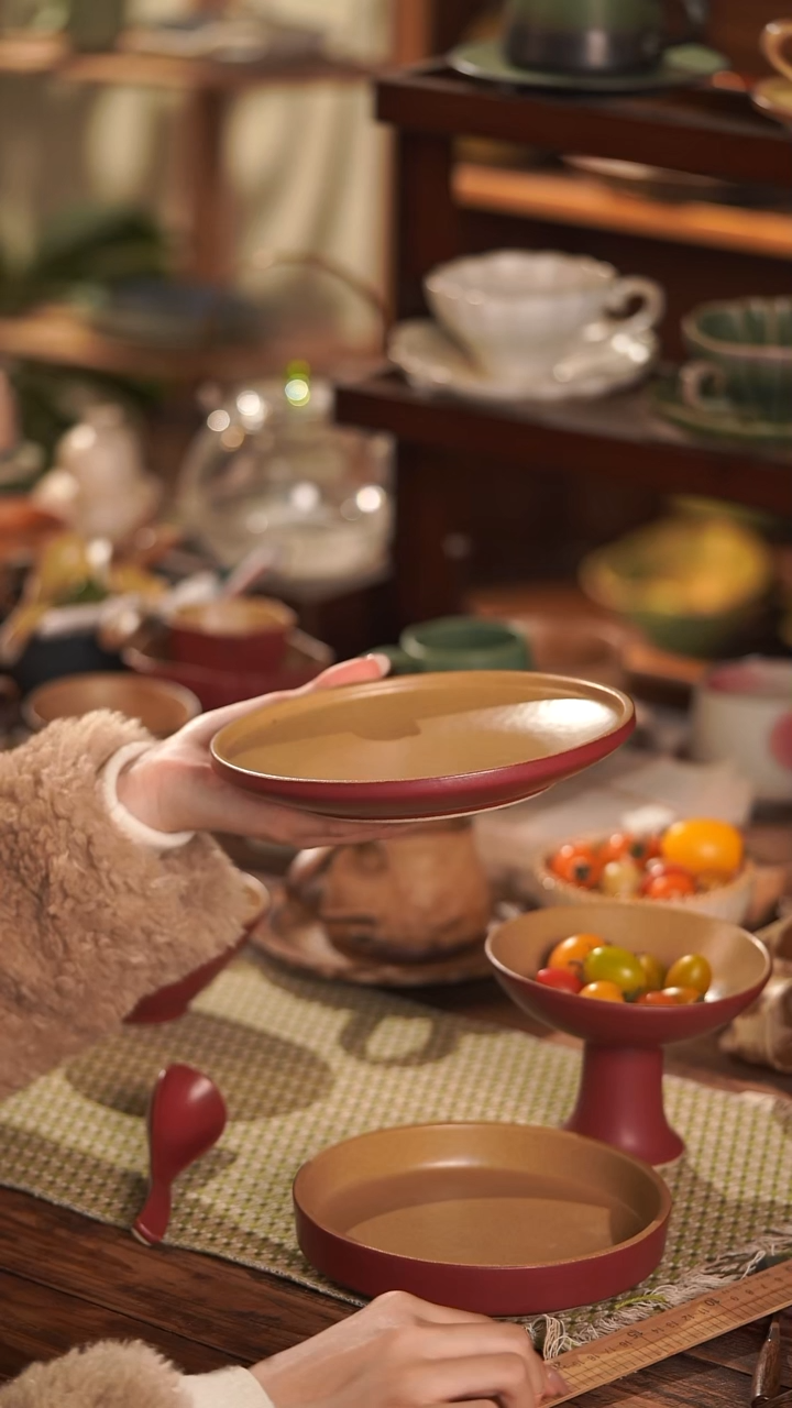 摆件陶景德镇手作餐具@@P146