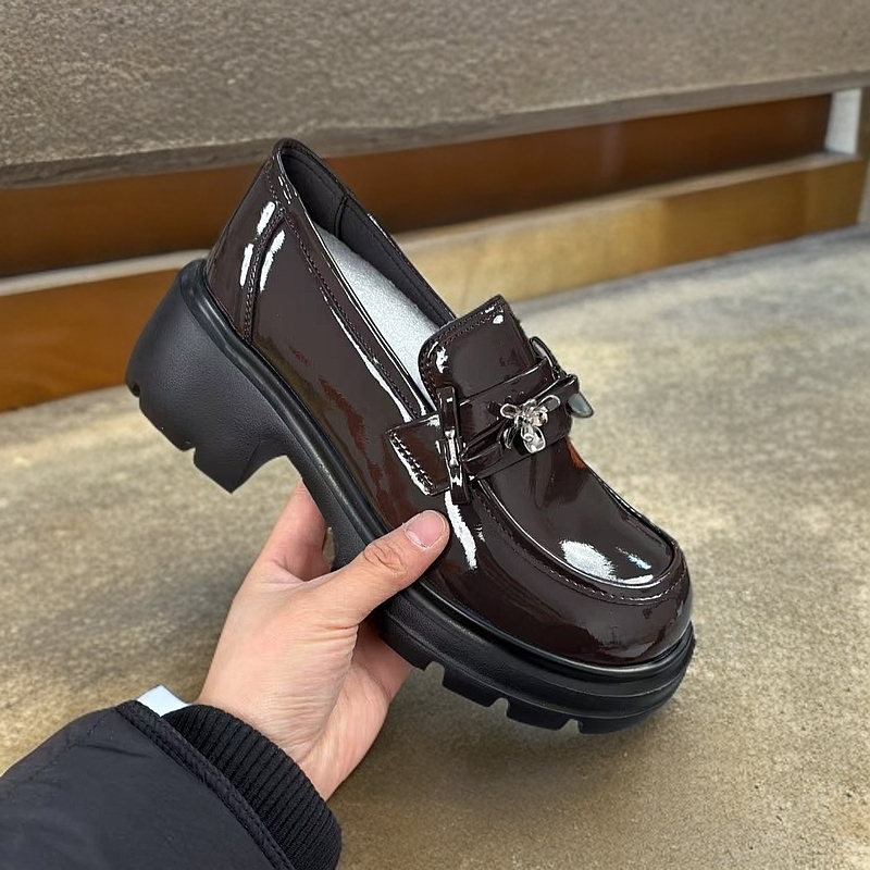 1916-D9-乐福鞋真皮软底单鞋休闲女士工作鞋厚底鞋