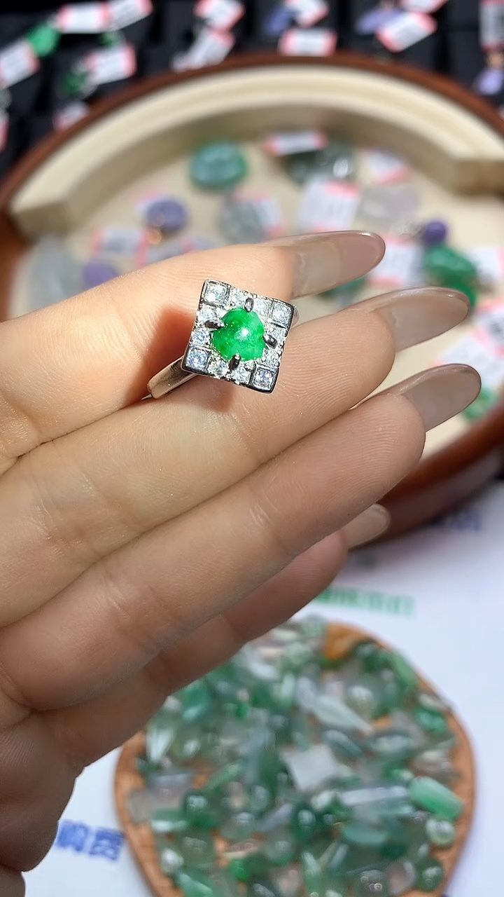 【闪购商品】翡翠戒指未镶嵌天然A货翡翠戒指