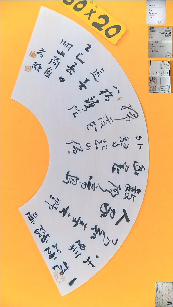 书法江孝龙书法扇面福利送春60*20