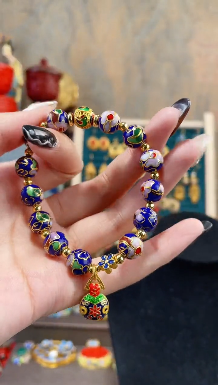 【闪购商品】非遗景泰蓝手串宝蓝