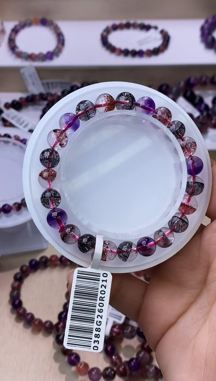 【闪购商品】水晶手链未镶嵌黑加仑超七8m+