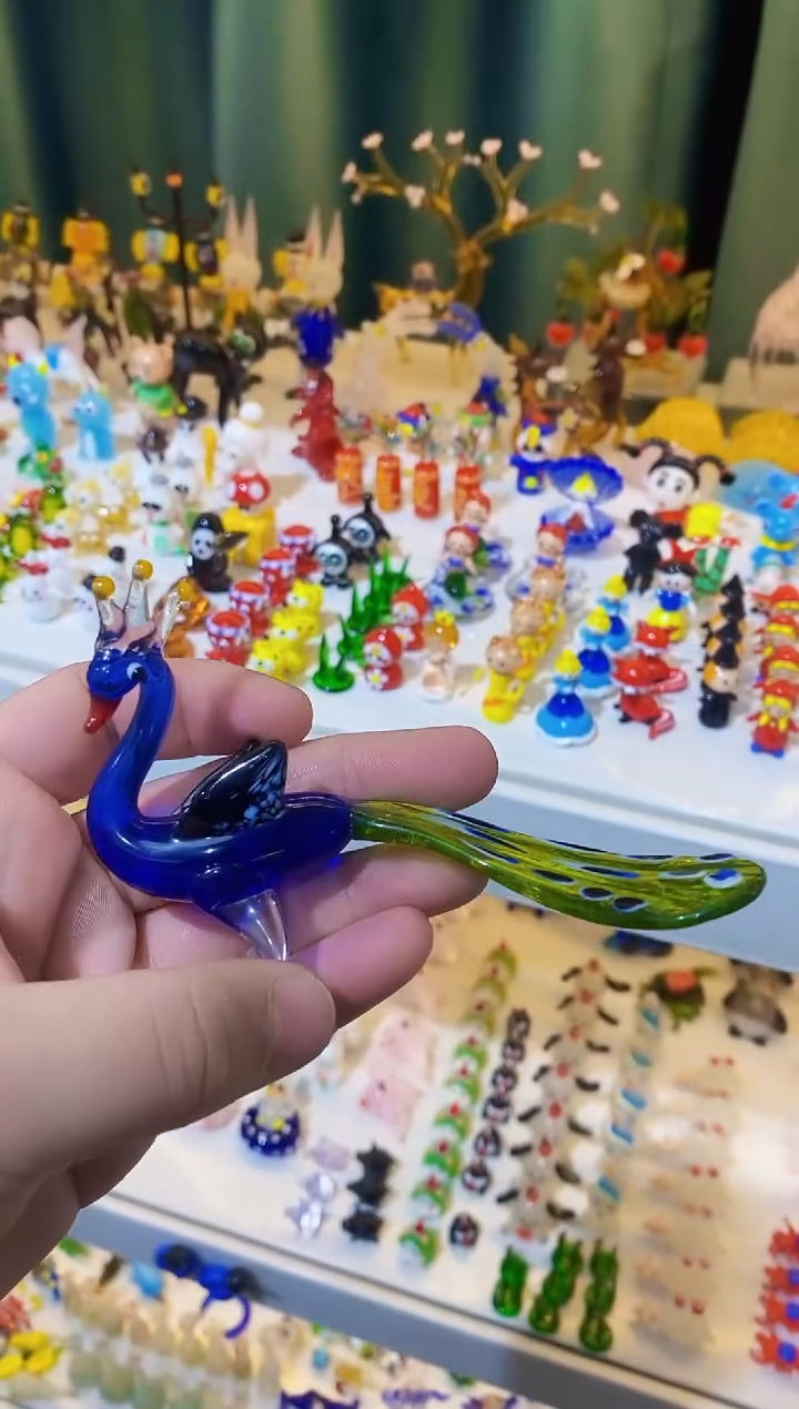 琉璃手工艺品孔雀
