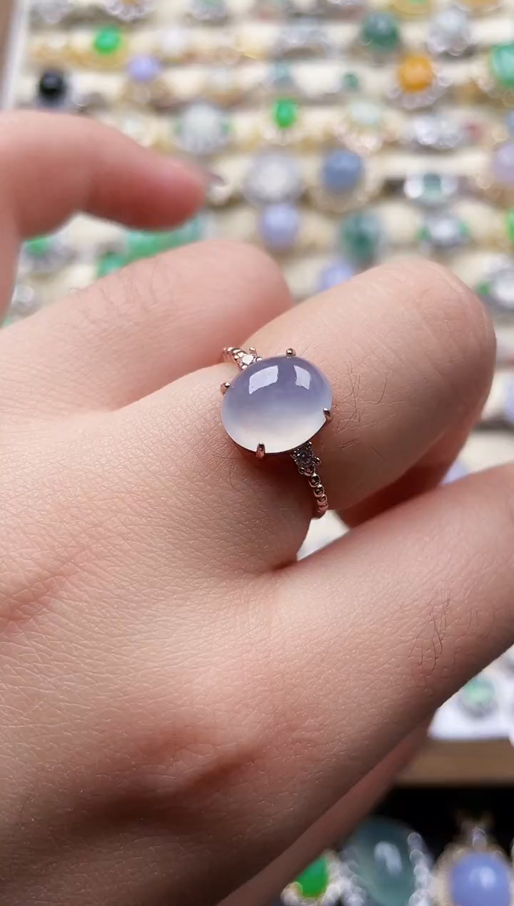 银S925镶嵌戒指翡翠238