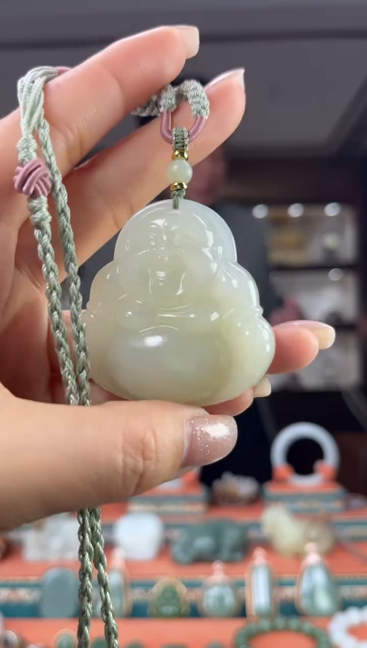 颈饰未镶嵌和田玉佩佩48mm左右