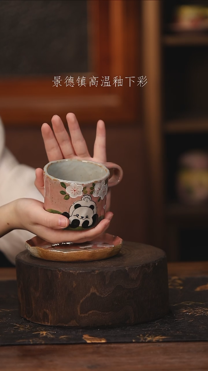 陶瓷景德镇高温釉下手绘陶瓷@L410@