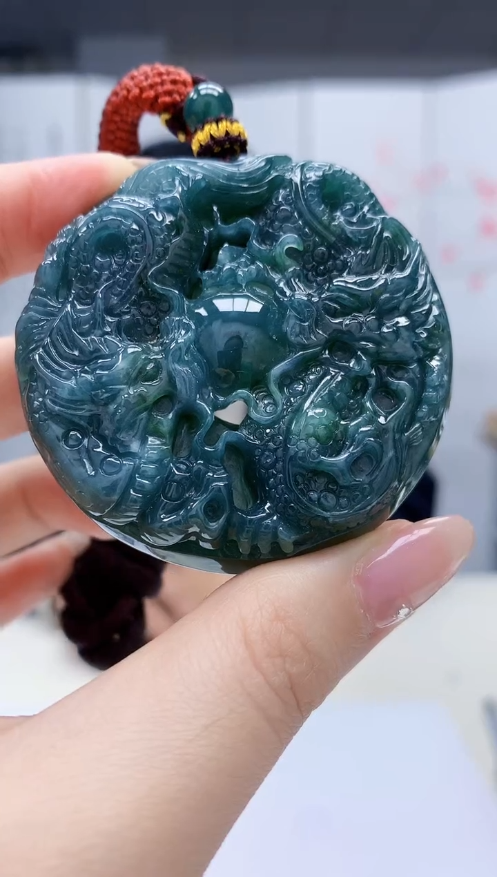 【闪购商品】定制翡翠未镶嵌4969jw-毛货挂件33