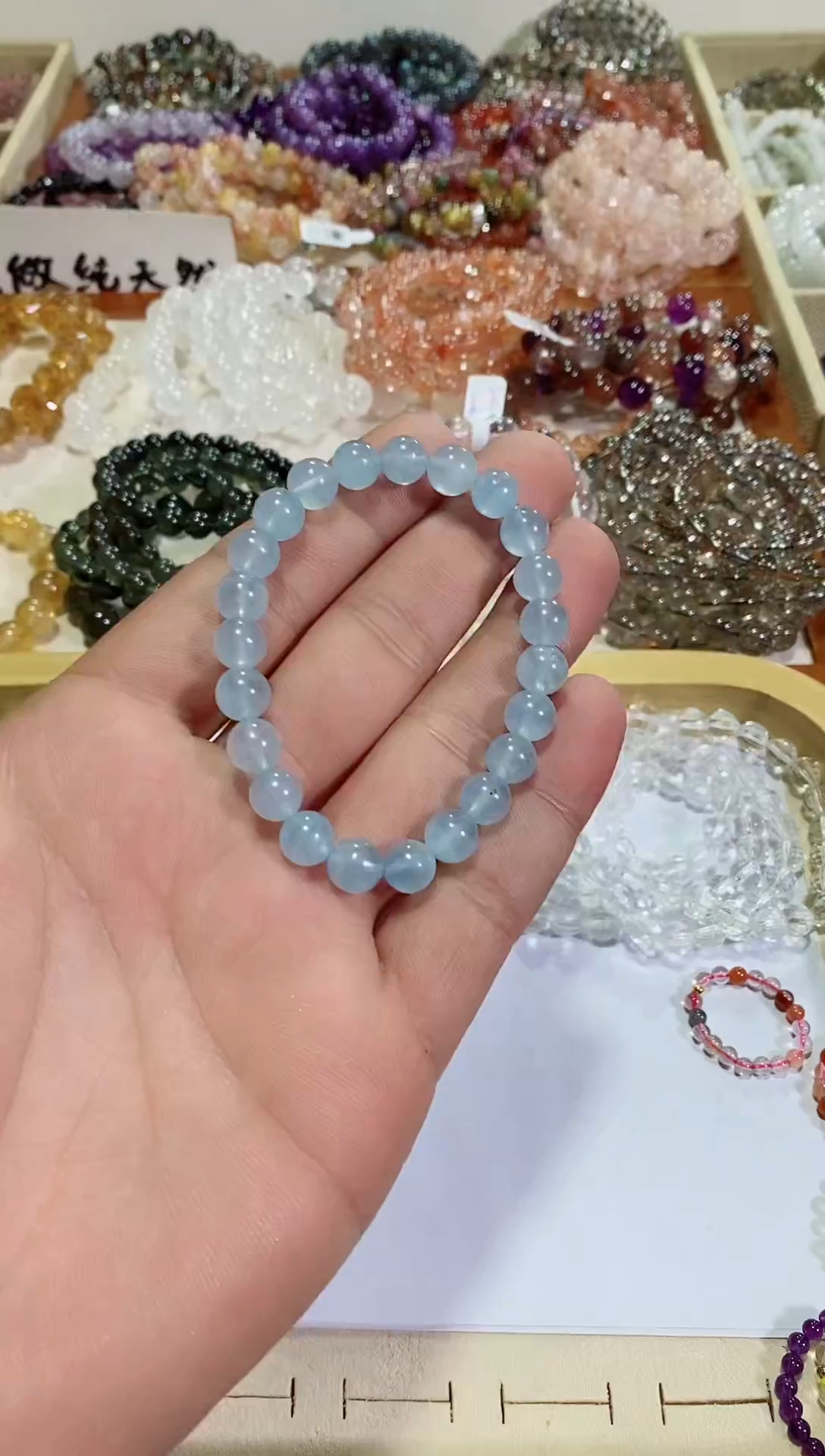 【闪购商品】水晶手链未镶嵌海蓝宝8M+ （多样性发其一）