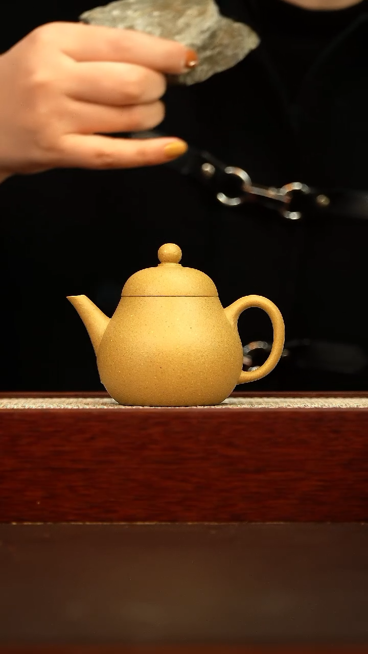 茶壶紫砂高梨 120cc 原矿梨皮绿泥