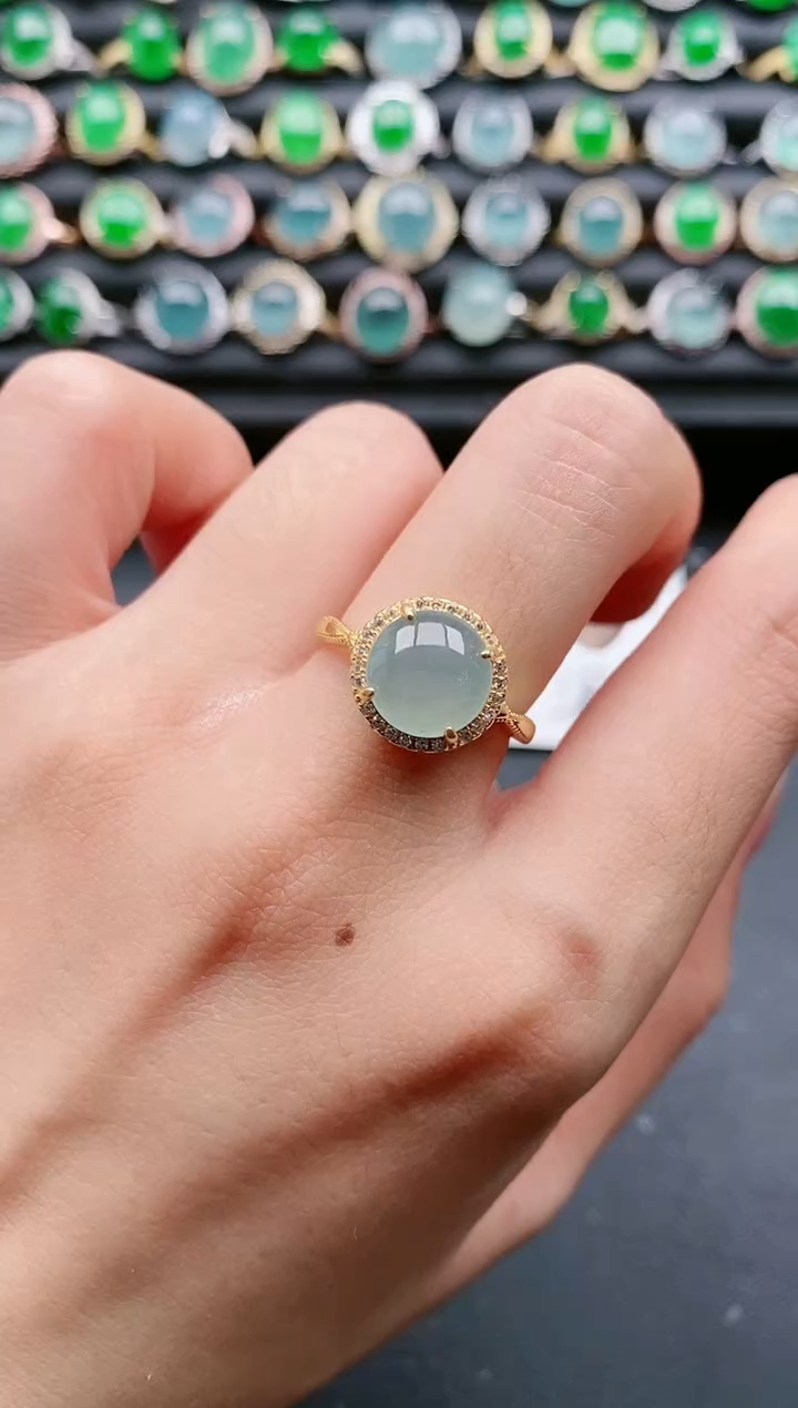 【闪购商品】翡翠戒指银S925镶嵌1111111