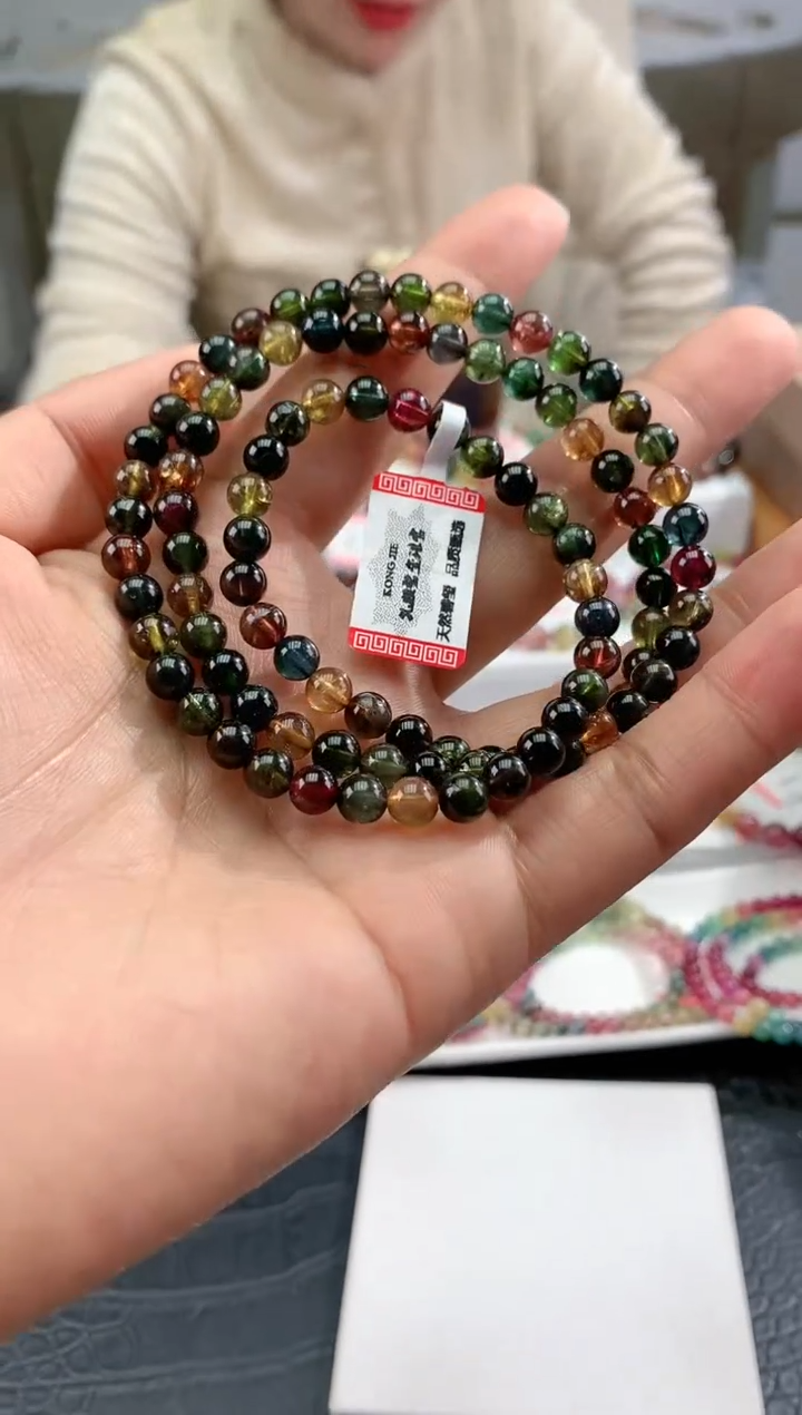 【闪购商品】碧玺手串未镶嵌多样性发一条