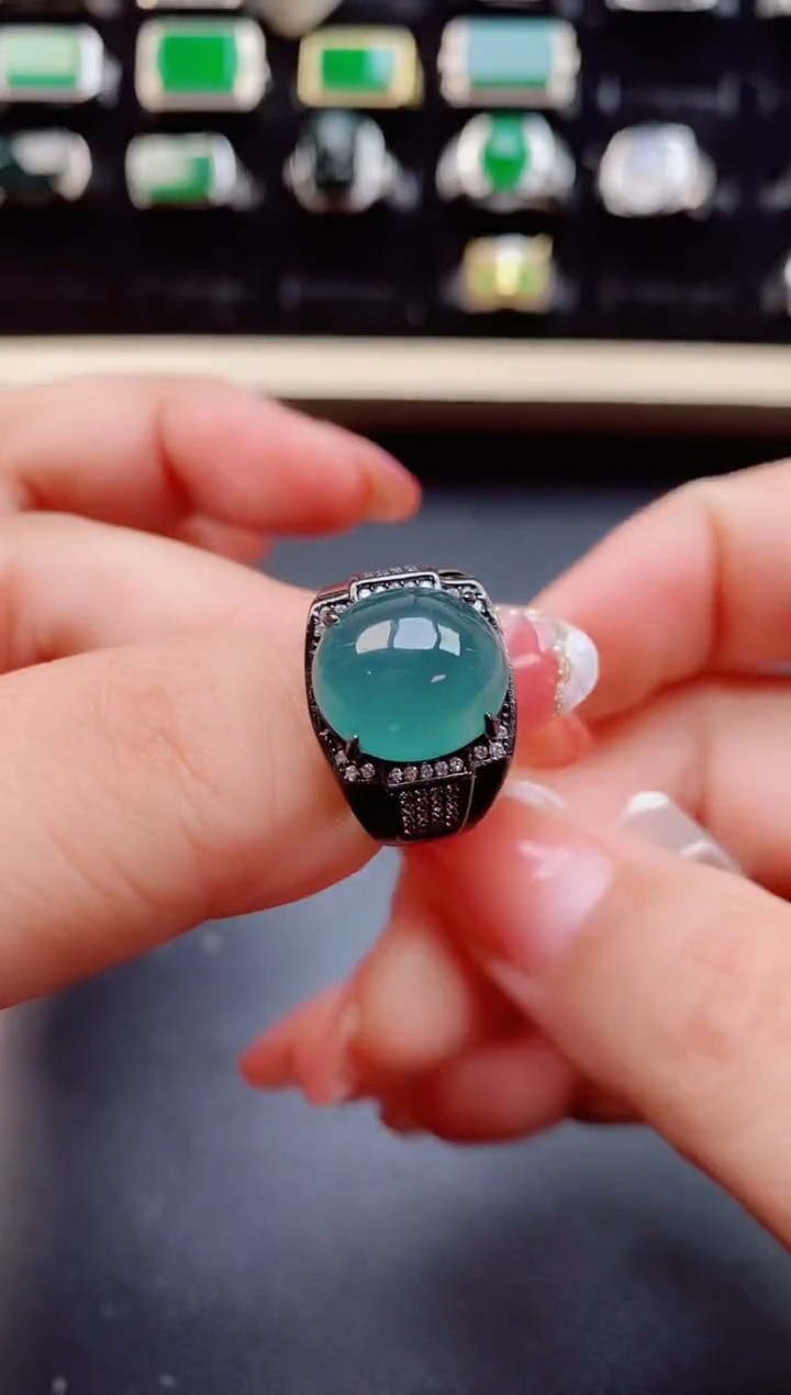 【闪购商品】翡翠戒指银S925镶嵌50806