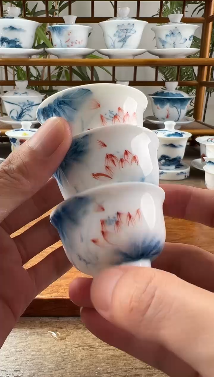 微瑕蓝莲小和顺杯3个