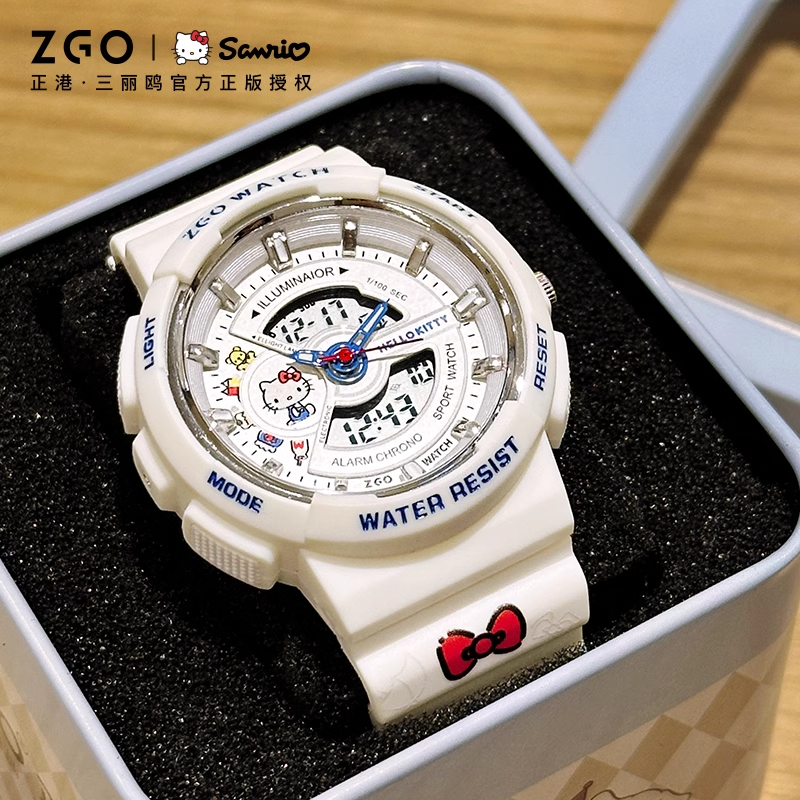 正港Hellokitty联名三丽鸥手表学生初中电子手表女生的儿童节礼物商品图