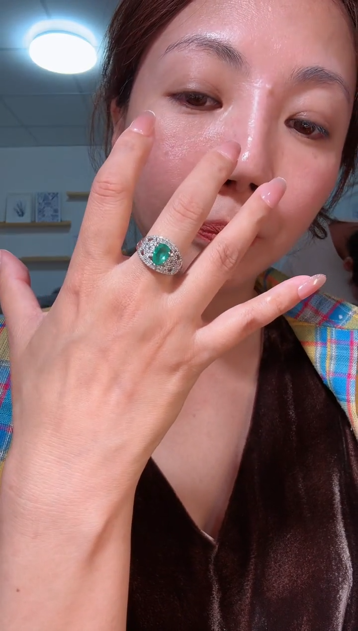 【闪购商品】定制祖母绿戒指未镶嵌戒指