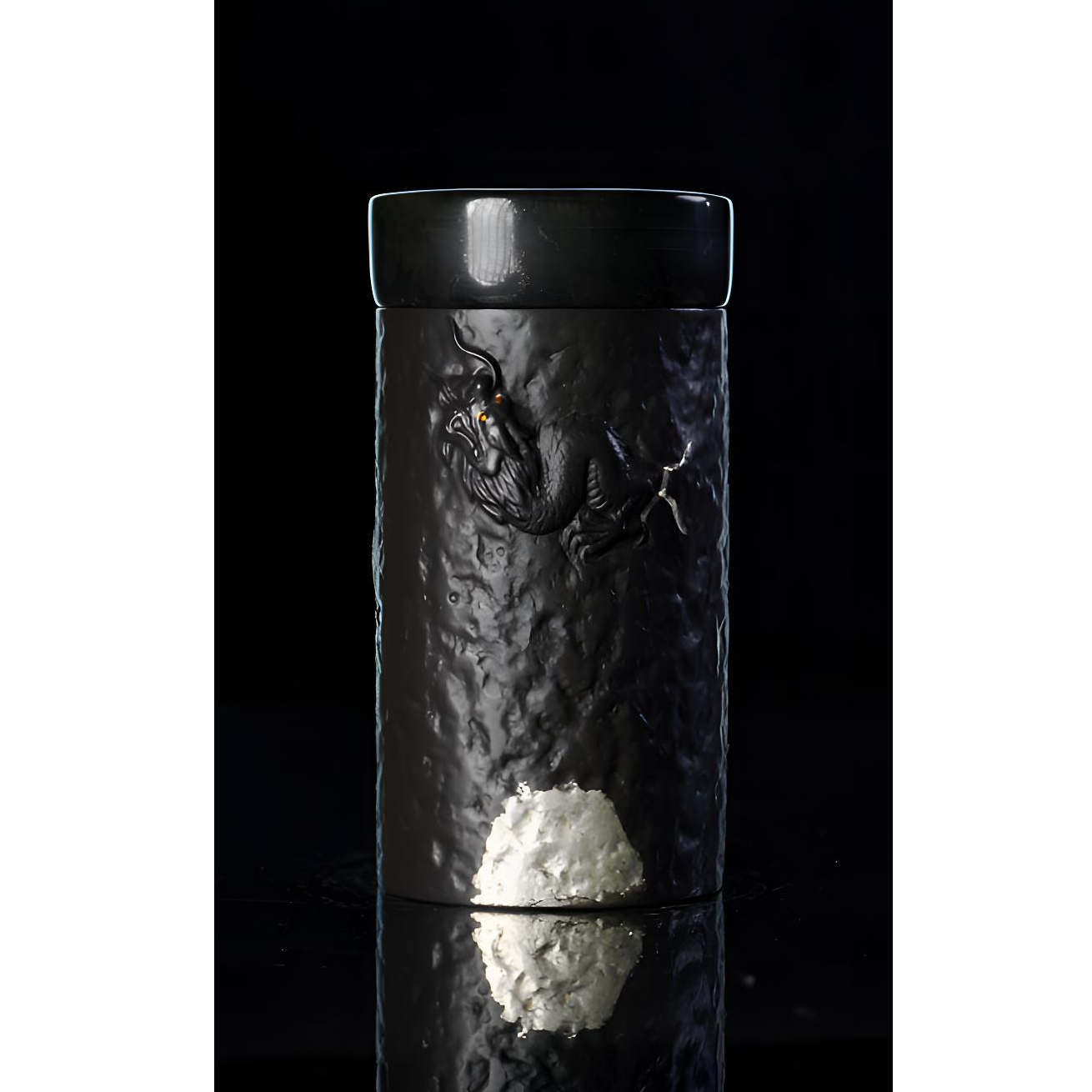 【隐龙】宜兴紫砂便携杯 浮雕朱泥粉浆紫砂杯