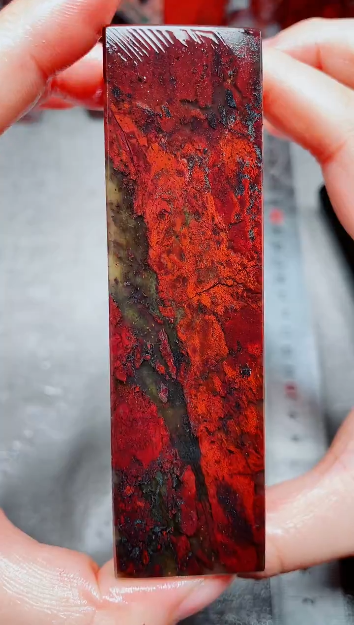 桂林鸡血玉素章3.0左右23