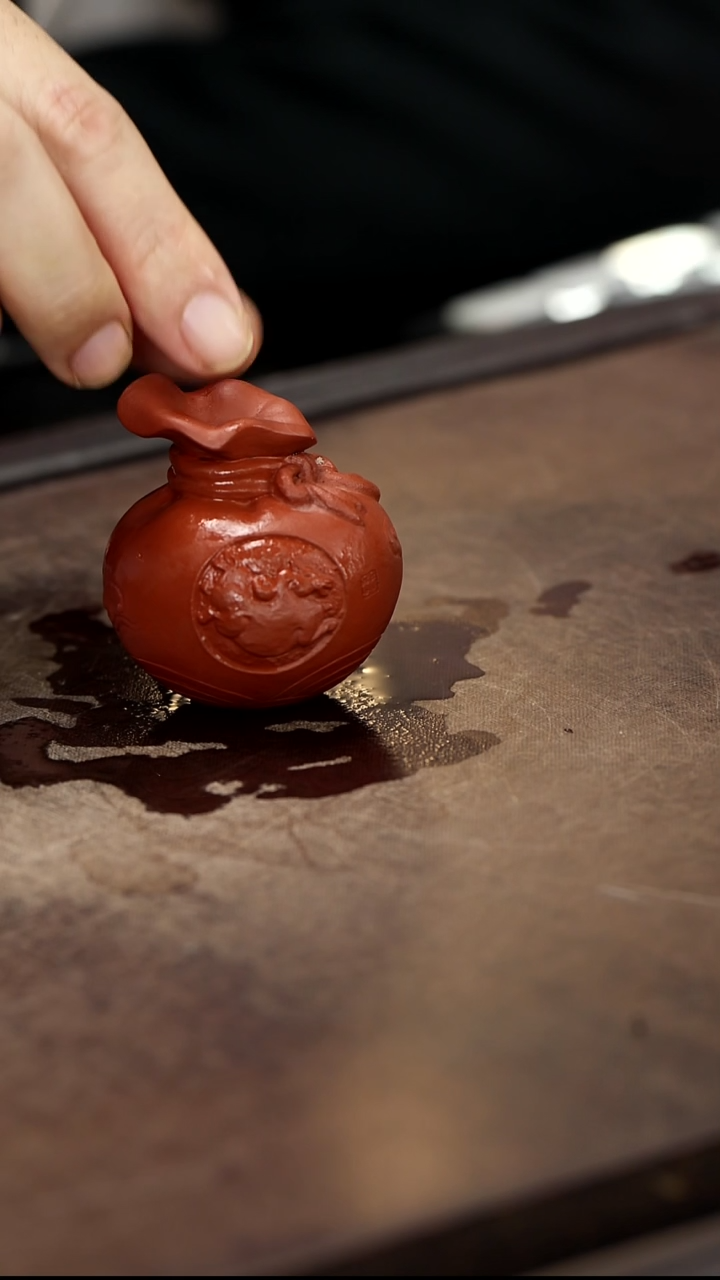 紫砂茶宠紫砂钱袋子