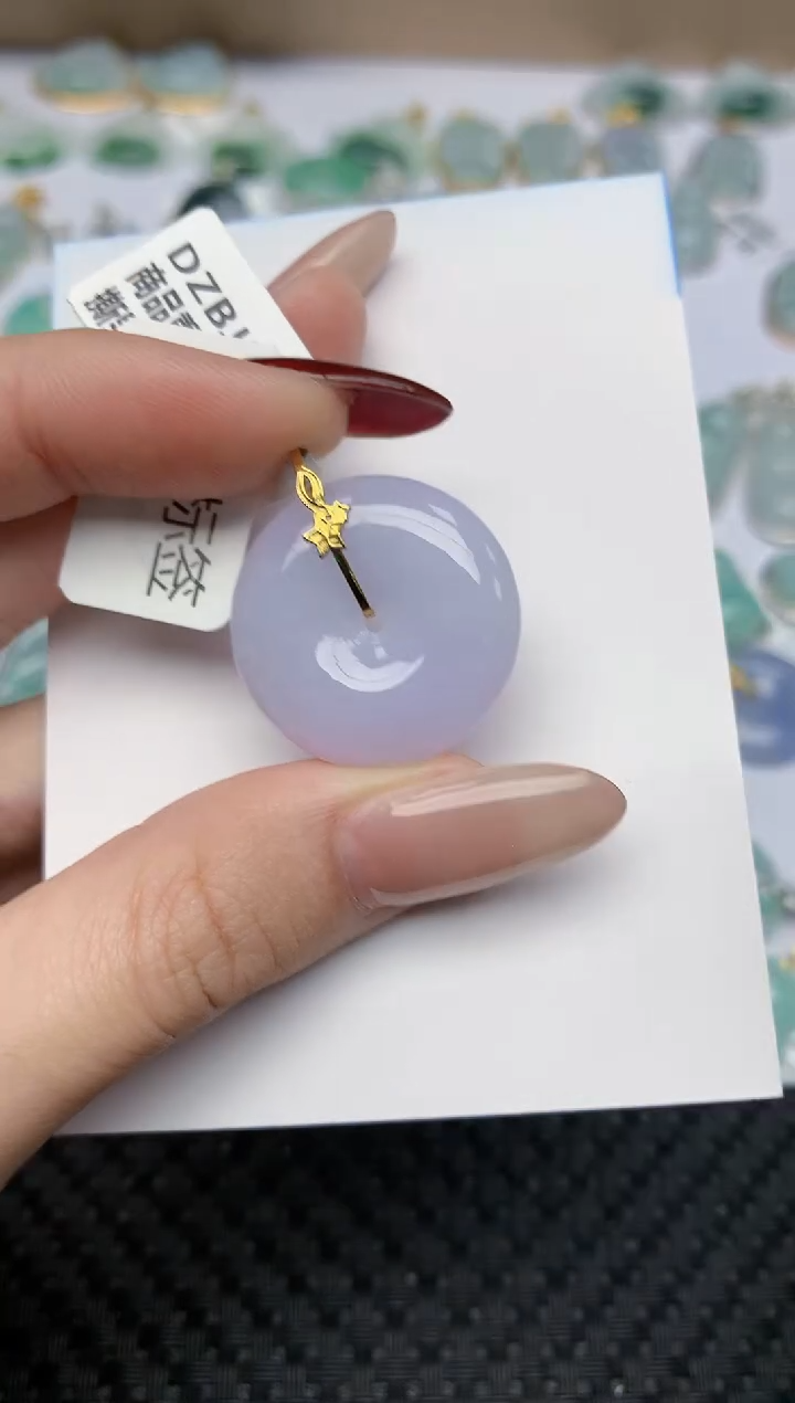 【闪购商品】翡翠颈饰18K金镶嵌天然翡翠a货