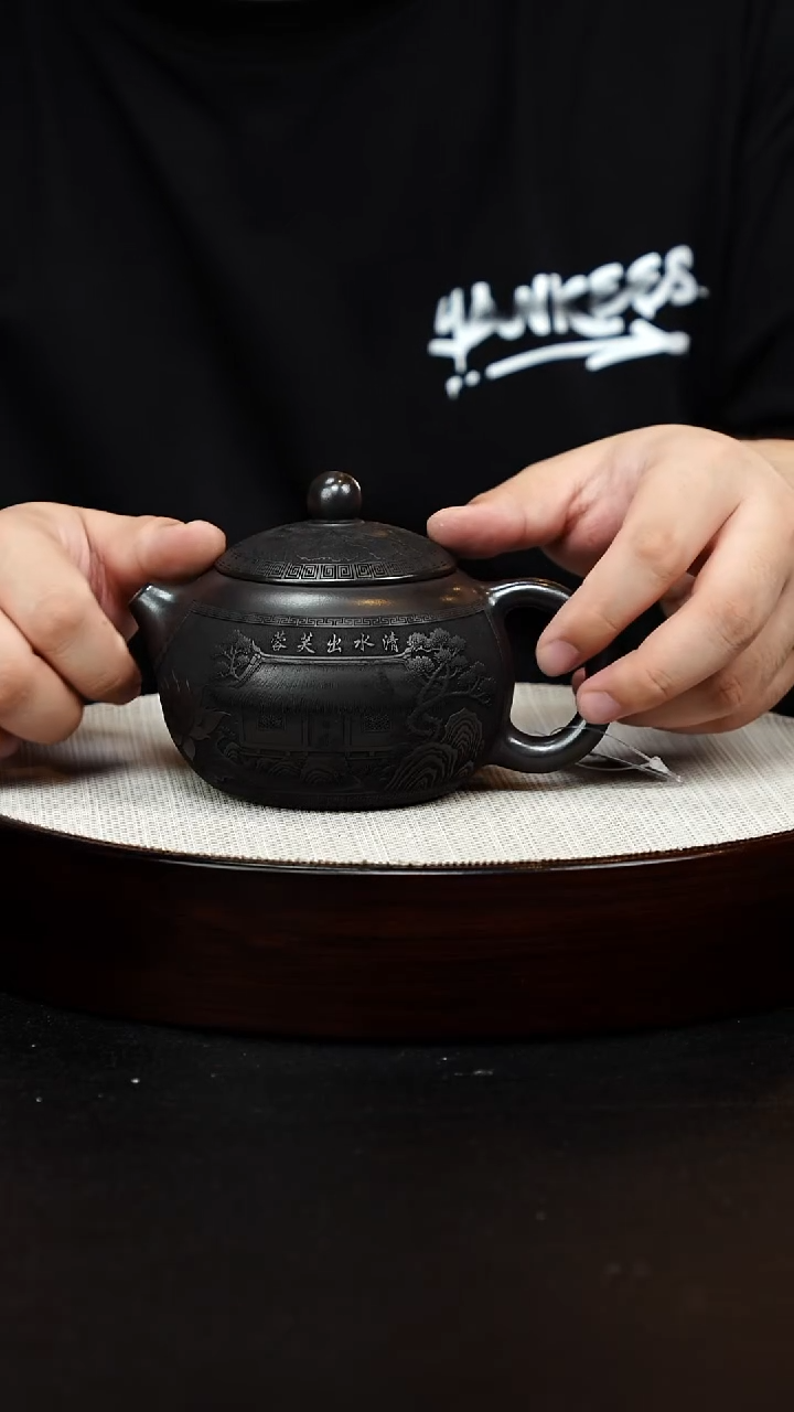 茶壶紫砂宜兴原矿纯手工紫砂 西施 石黄