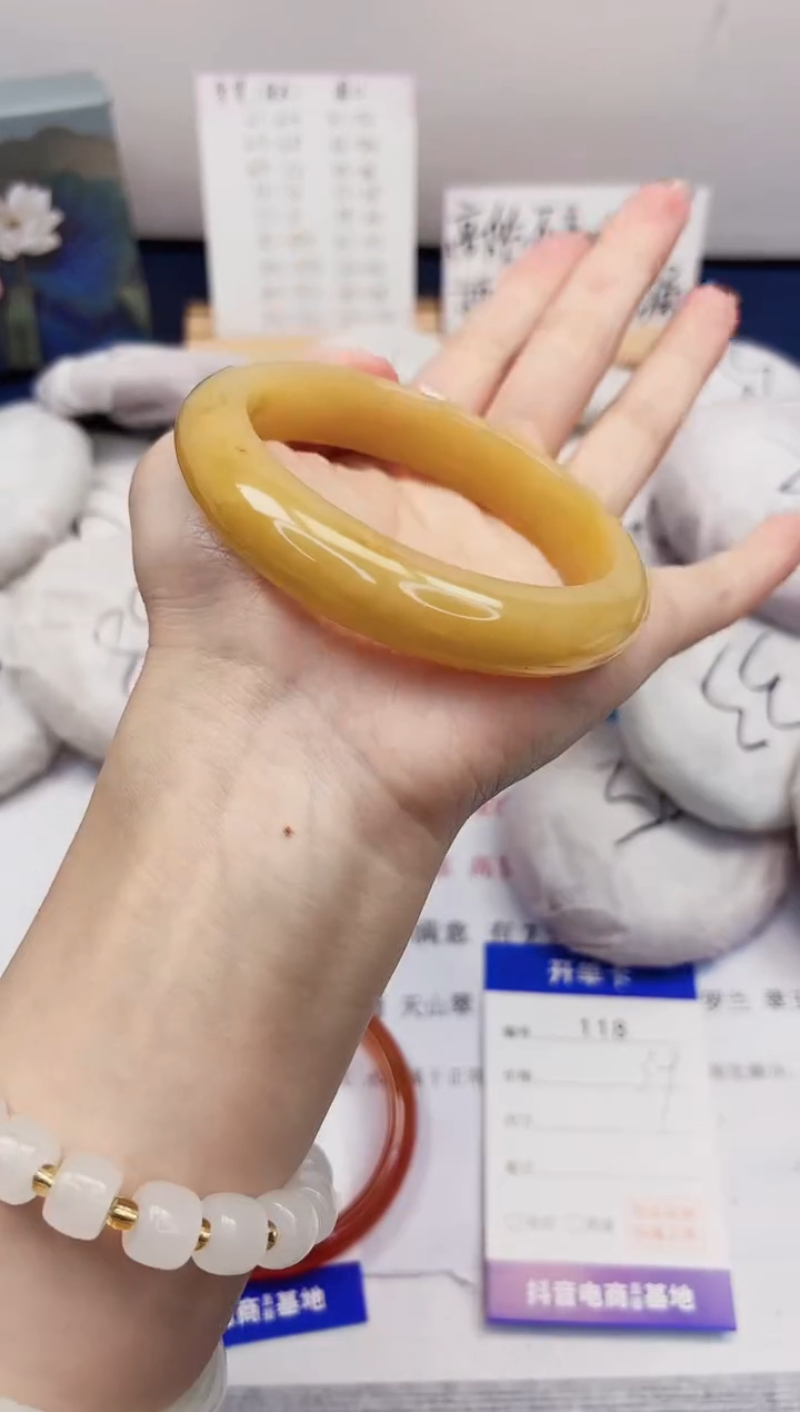 【闪购商品】石英质玉手镯未镶嵌118-财气镯-圈口60