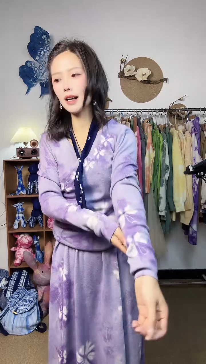 橙*✨大理青纱云染女装