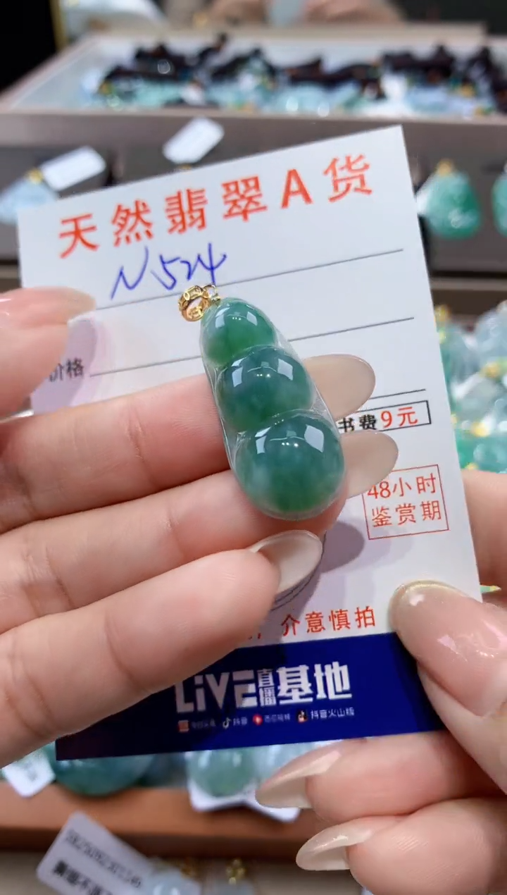 颈饰未镶嵌翡翠天然缅甸翡翠A货挂件 