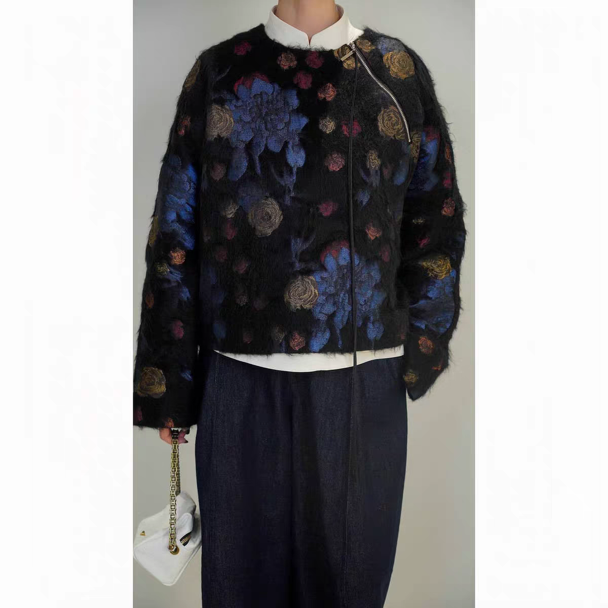 旧日来信的玫瑰 限量奢髙定系列手工刺绣文艺感玫瑰刺绣外套上衣