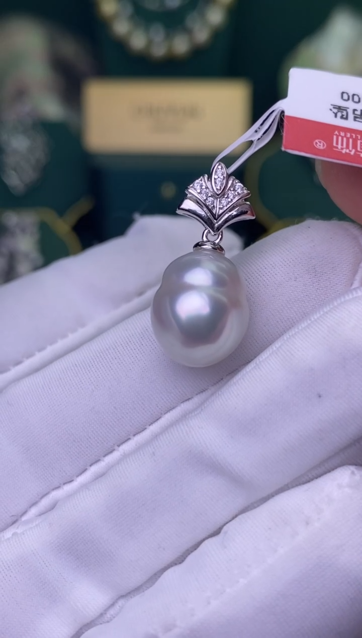 【闪购商品】海水珍珠颈饰银S925镶嵌11-12