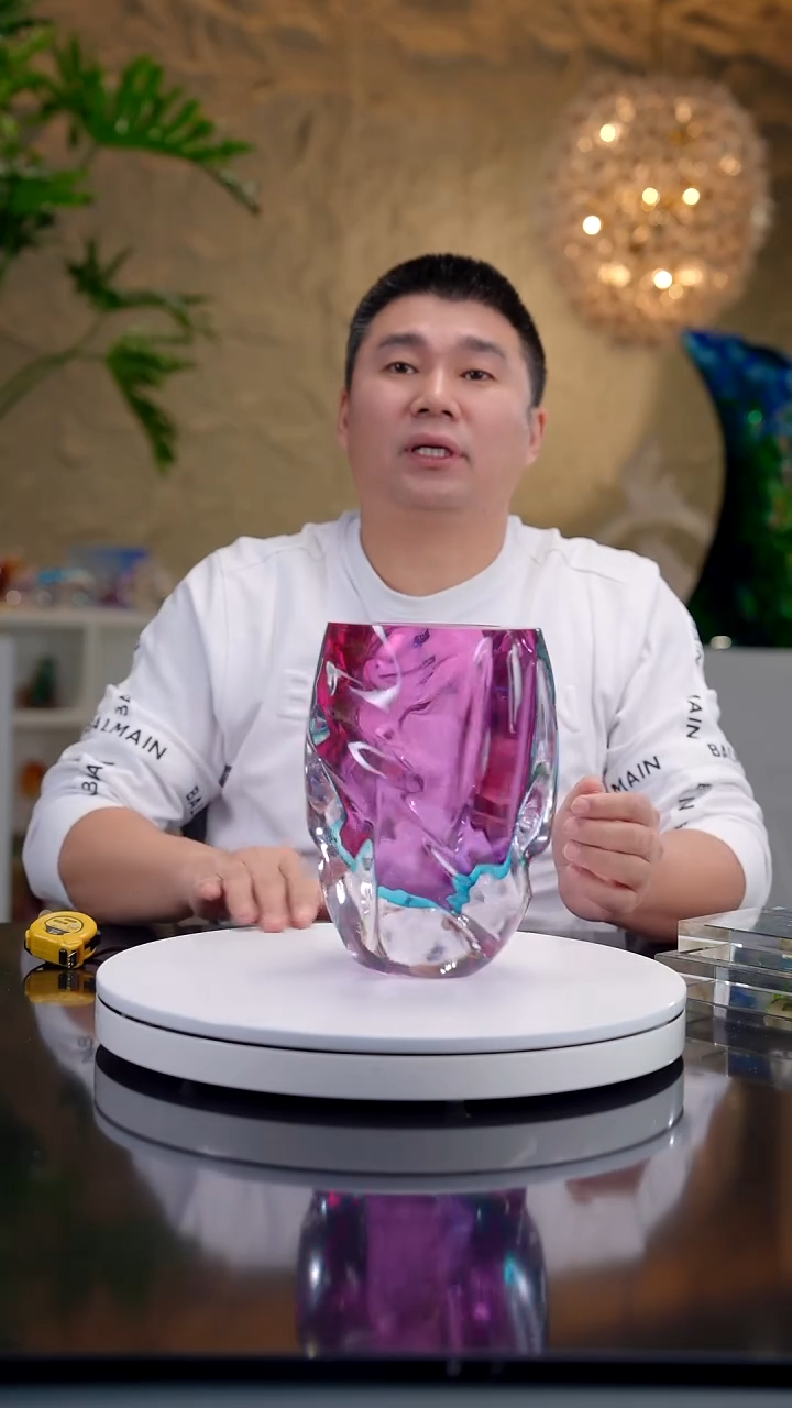 手工艺品琉璃金紫蓝设计款花器