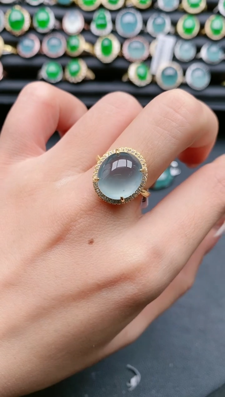 【闪购商品】翡翠戒指银S925镶嵌1111111