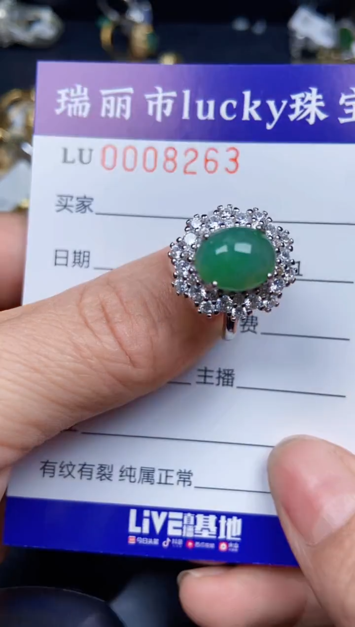 【闪购商品】翡翠颈饰银S925镶嵌8263