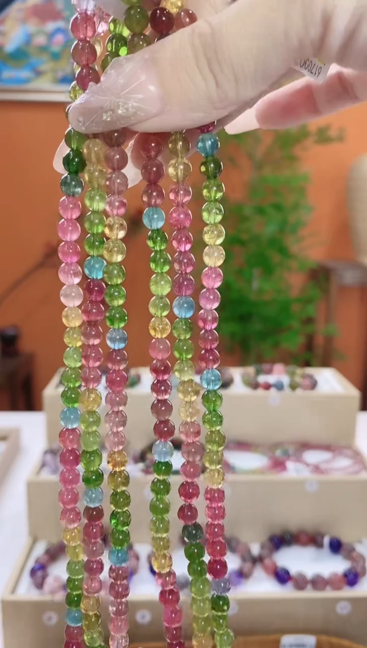 【闪购商品】碧玺手链银S925镶嵌碧玺多圈手链5*多样性发货一件