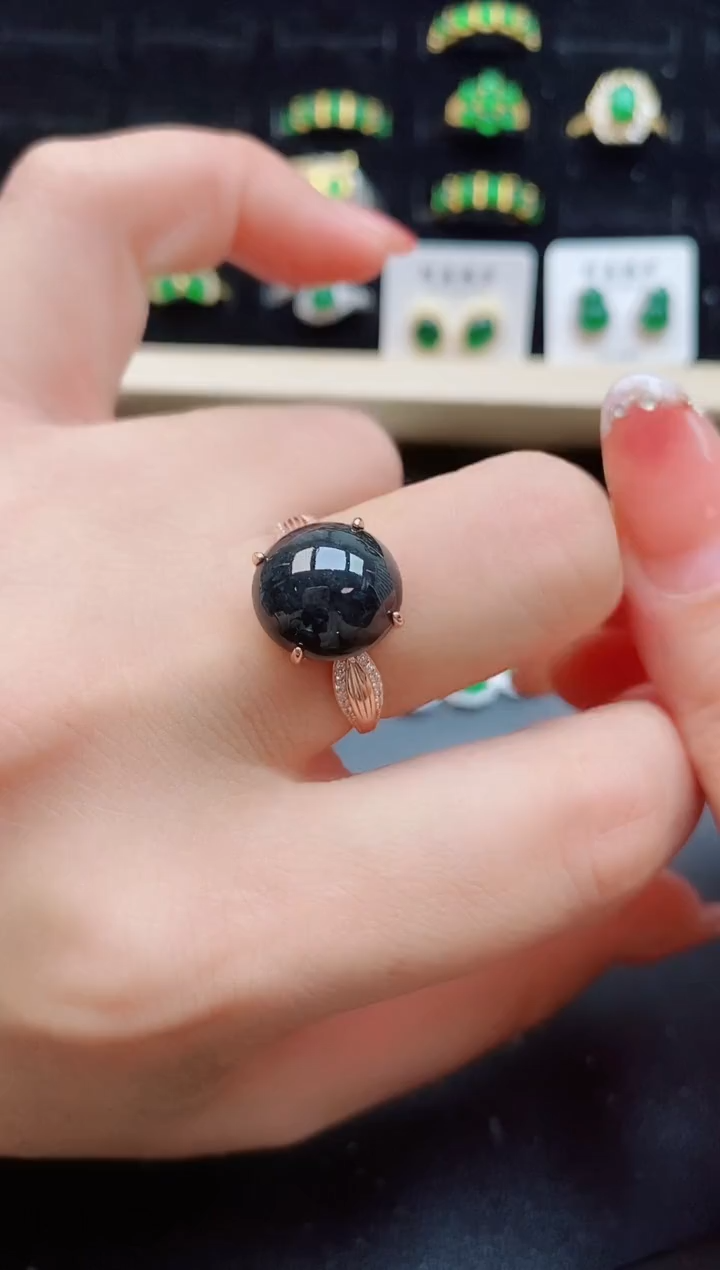 【闪购商品】翡翠戒指银S925镶嵌121121