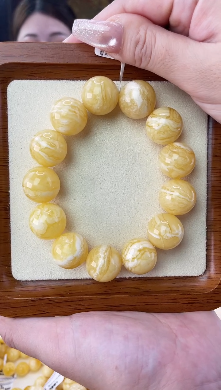 裸石蜜蜡未镶嵌手串