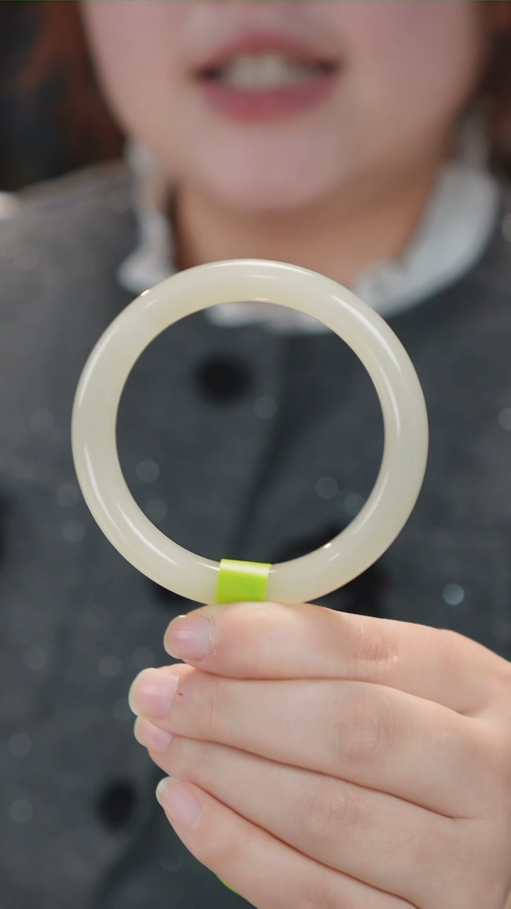 【闪购商品】和田玉手镯未镶嵌14【柚子来啦】和田玉拍一发一55