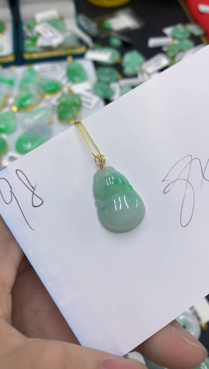 【闪购商品】翡翠颈饰18K金镶嵌1111111111
