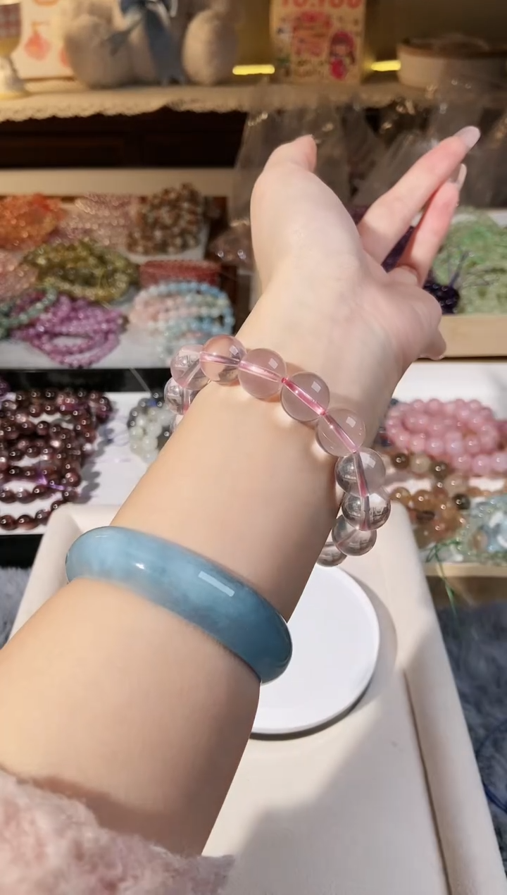 【闪购商品】水晶手串未镶嵌透粉晶