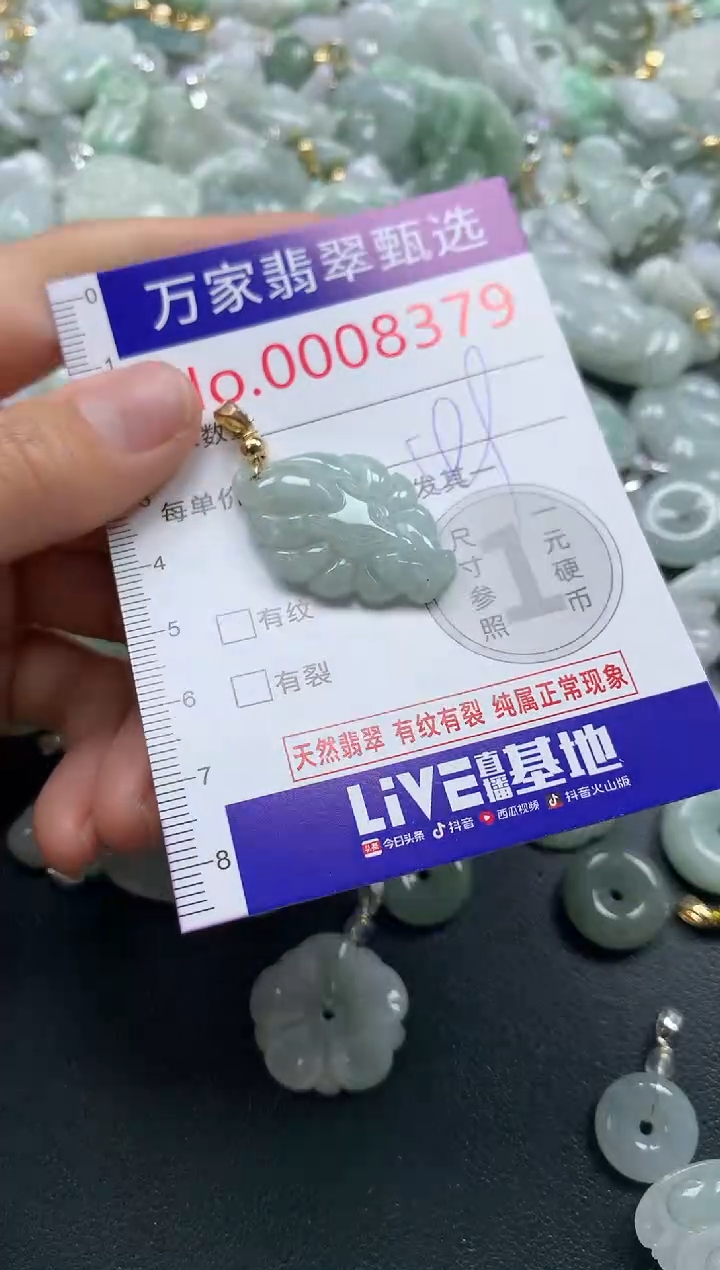 吊坠(不含链)未镶嵌翡翠8379