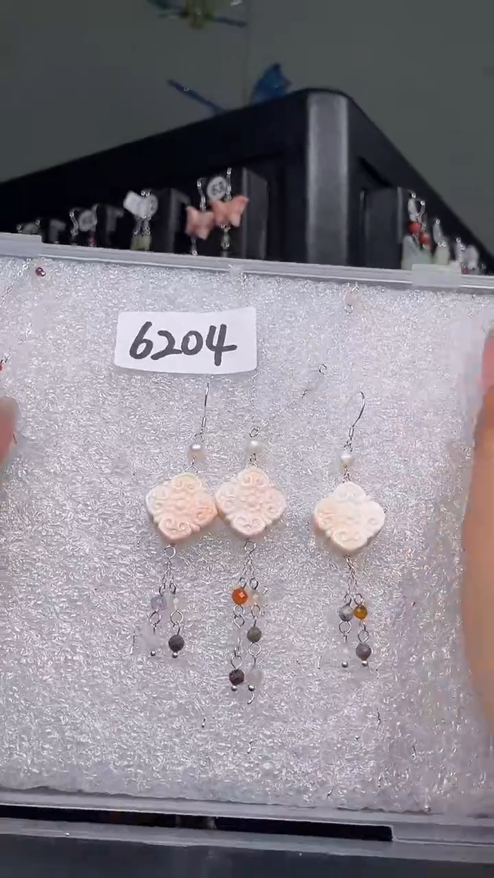 紫晶耳饰银S925镶嵌喜欢拍