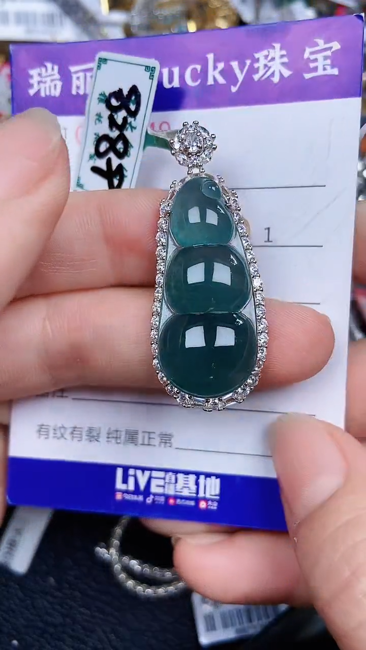 颈饰银S925镶嵌翡翠1949