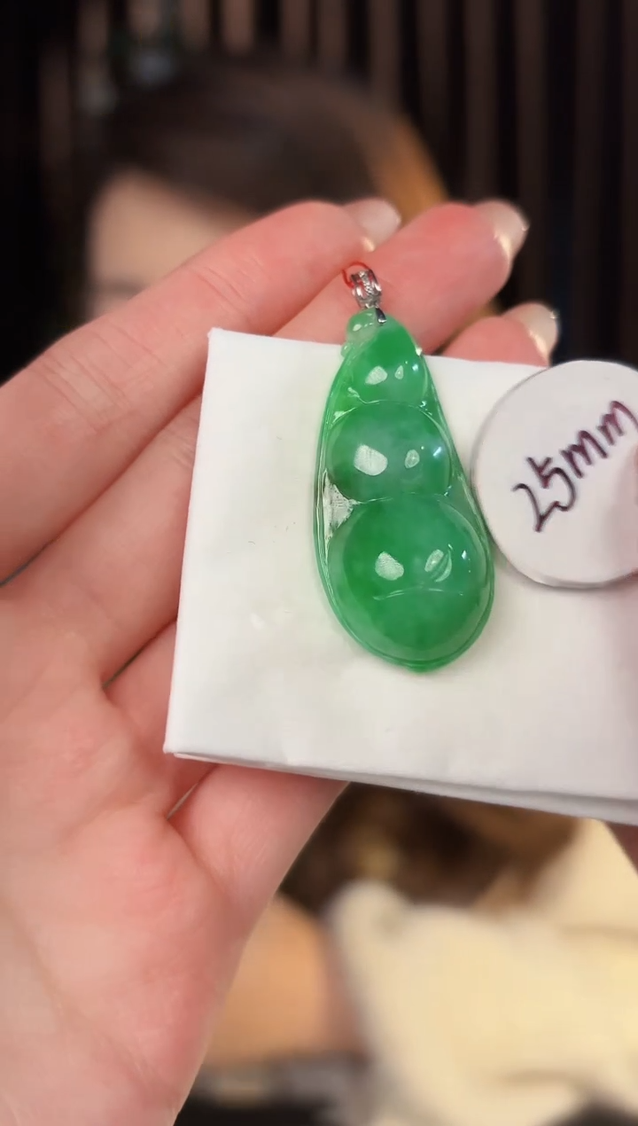 【闪购商品】翡翠颈饰18K金镶嵌缅料A货/支持复检/一件