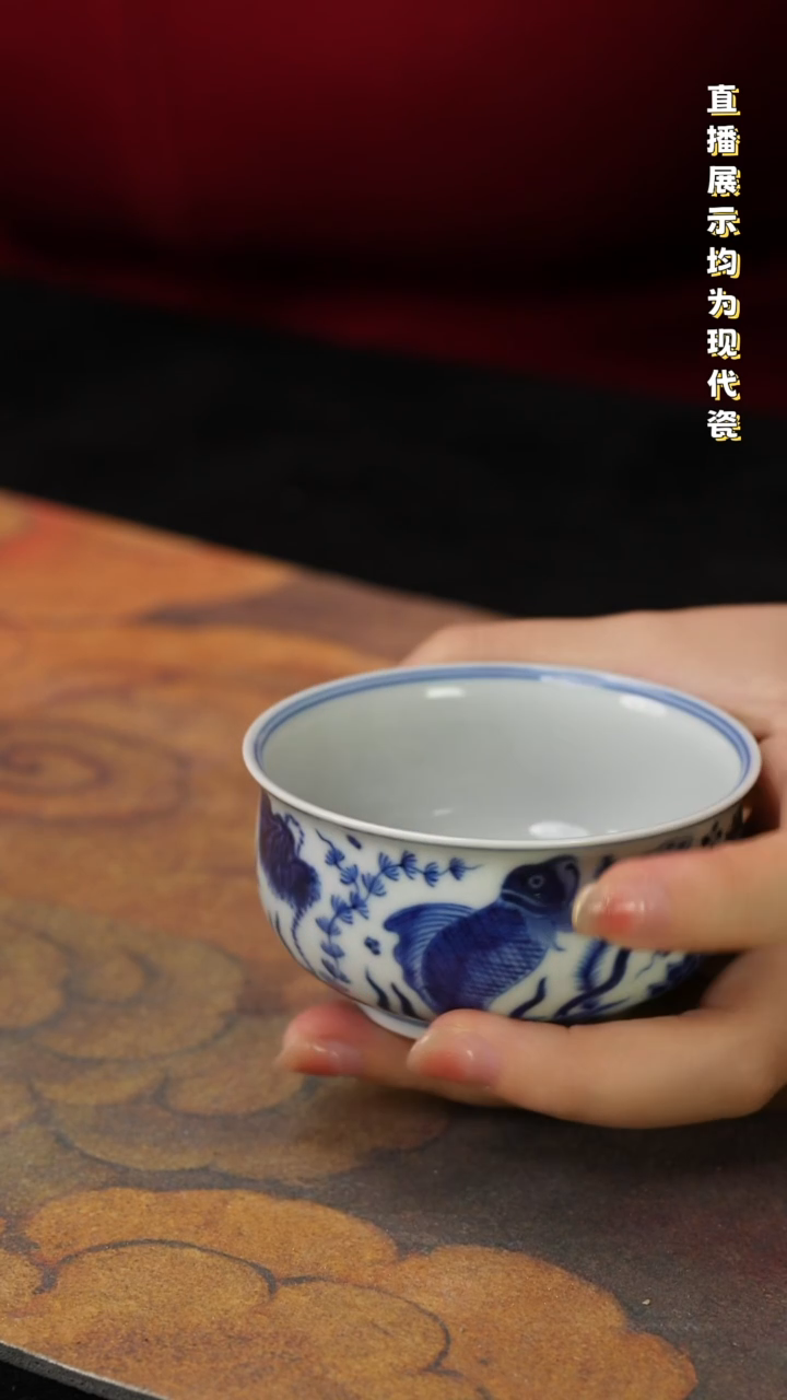 景德镇纯手工手绘陶瓷杯