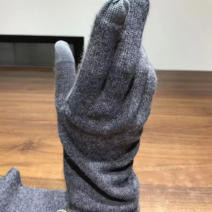 山羊绒带触屏手套
