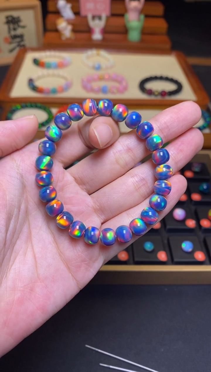 【闪购商品】树脂制品人工欧泊7*8mm单圈17