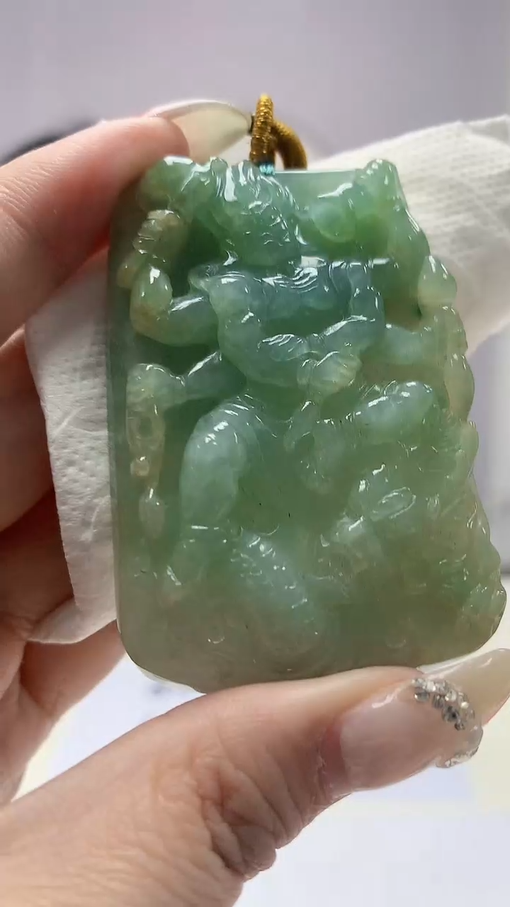 【闪购商品】定制翡翠未镶嵌0405DD-毛货挂件21