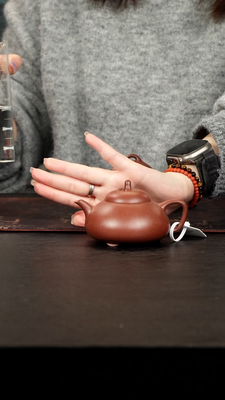 茶壶紫砂桃花紫泥曲瓢150cc