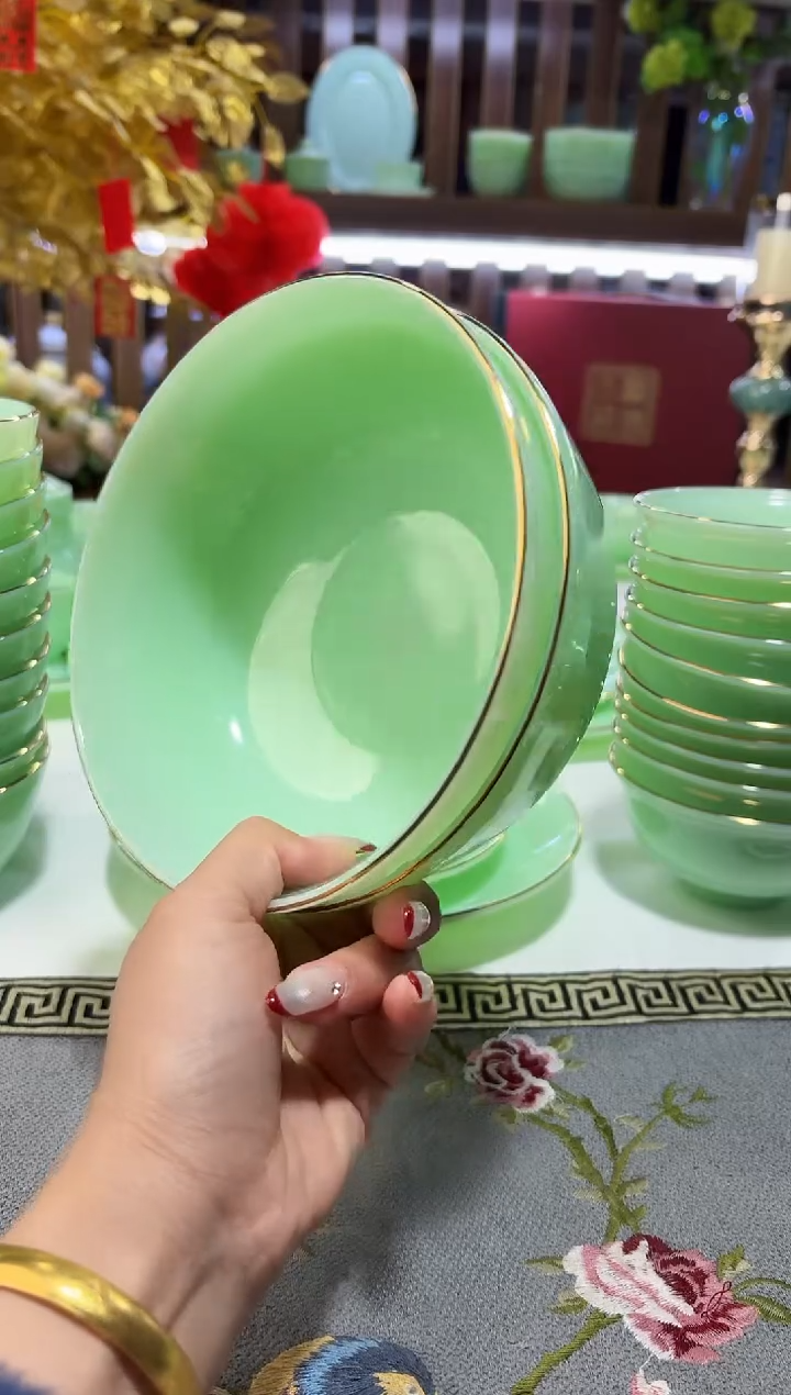 玉瓷6.5英寸面碗2只